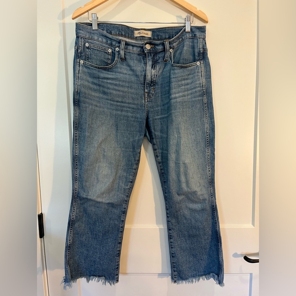 Madewell Cali Demi-Boot Frayed Hem Jeans Size 31P